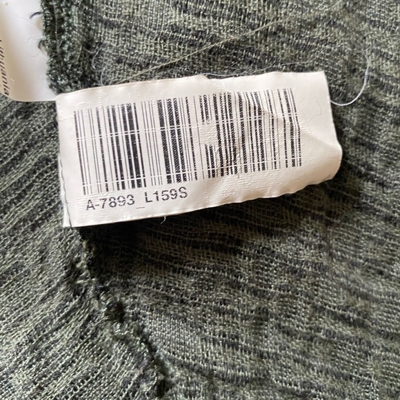 GRIZAS Crinkled Flared Hem Dress / Jacket Linen Cotton Blend Forest Green Small - Picture 12 of 13